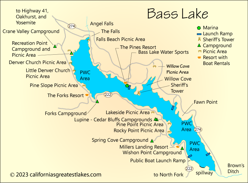 Bass Lake Map