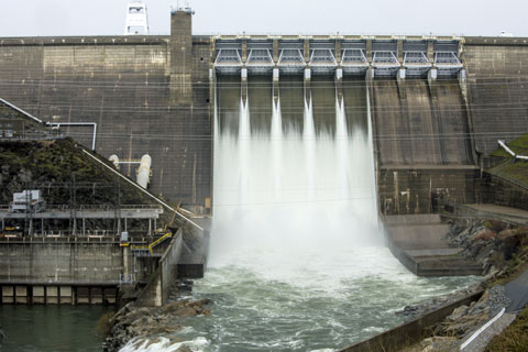 Folsom Lake dam, CA